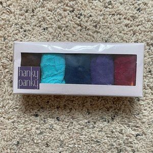 ❤️ NWT Hanky Panky 5 Pack Lace Original Rise Thongs ❤️